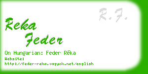 reka feder business card